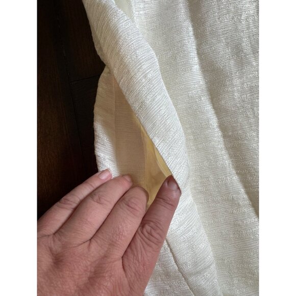 Kate Spade Gail Sheath Dress Cream Linen Blend Embellished Beads Pockets Lined 6 - Picture 8 of 14